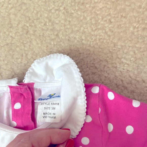 Florence Eiseman Pink Polka Dot Baby Girl Bubble - Picture 2 of 9